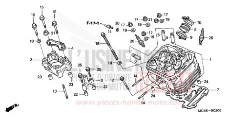 CULASSE DE CYLINDRE AVANT XL650V3 de 2003
